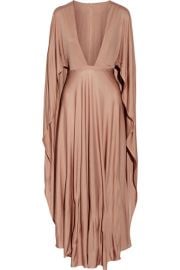 Valentino   Cape-effect silk-jersey maxi dress at Net A Porter